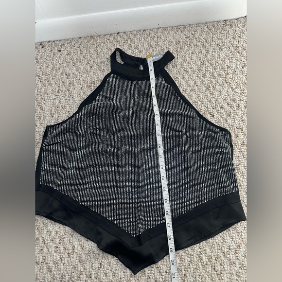 Blue B. Rhinestone High Neck Crop Tank Top size S - Picture 5 of 6